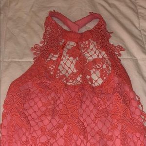 Free People Snowdrop Lace Trapeze Mini Dress